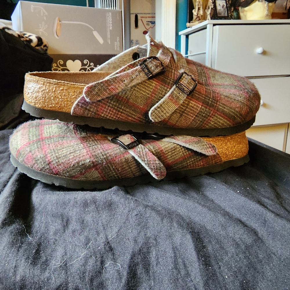 Birkenstock Boston plaid